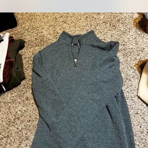 Women's Blue/Green Half-Zip Sweater